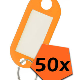 Nomfy Sleutehangerlabels - Oranje - 50 PACK