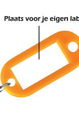 Nomfy Sleutelhanger Bagagelabel Gekleurde Sleutellabels Sleutelhangers Naamlabel Oranje - 50x