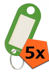 Nomfy Sleutelhanger Bagagelabel Gekleurde Sleutellabels Sleutelhangers Naamlabel Groen - 5x