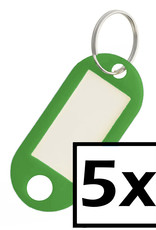NoXx Sleutelhanger Sleutellabel Bagage Label Sleutel Naamlabel - Groen - 5x