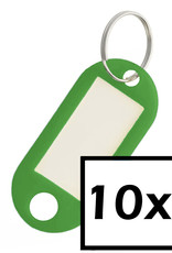 NoXx Sleutelhanger Sleutellabel Bagage Label Sleutel Naamlabel - Groen - 10x