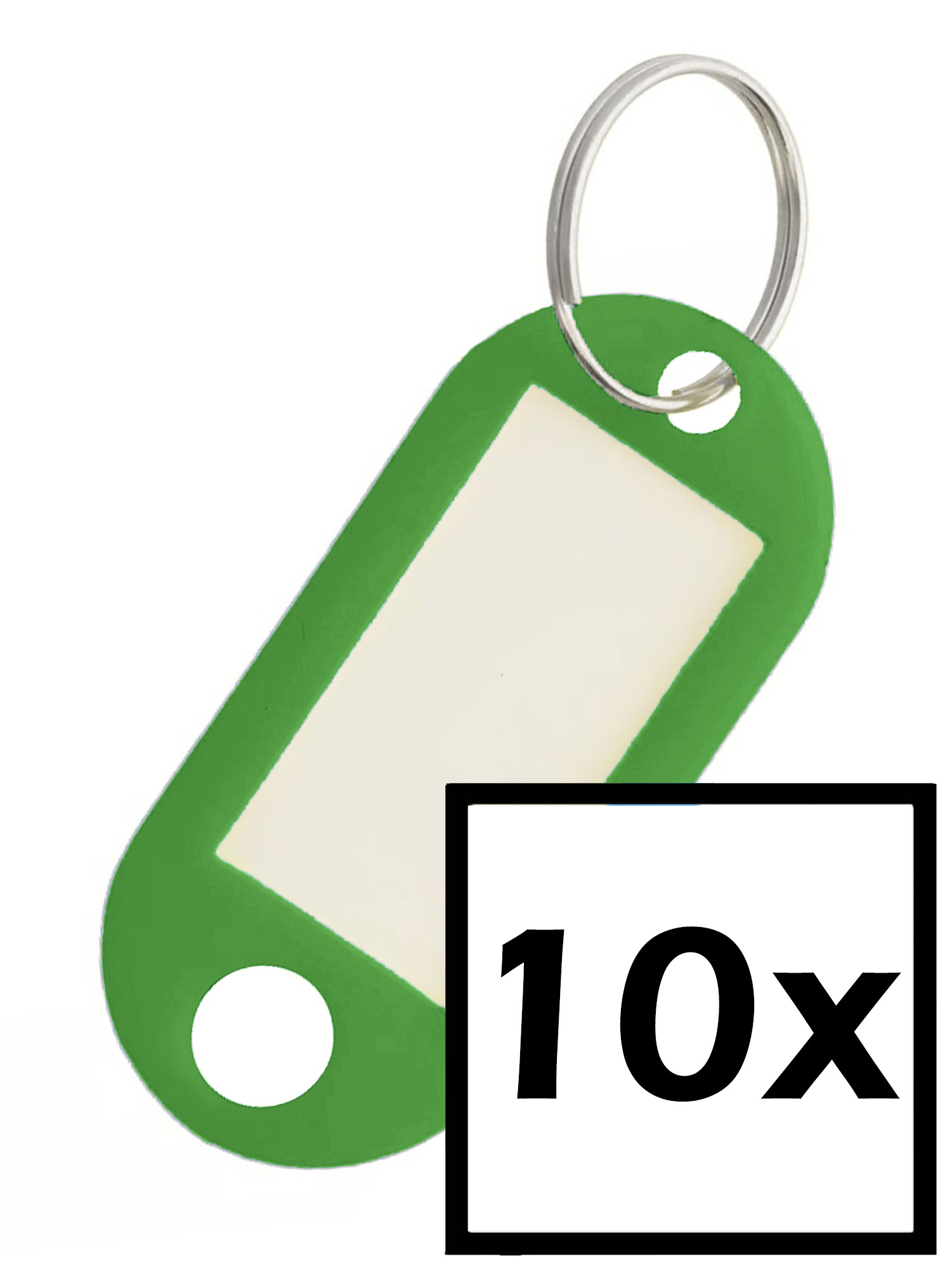 NoXx Sleutelhanger Sleutellabel Bagage Label Sleutel Naamlabel - Groen - 10x