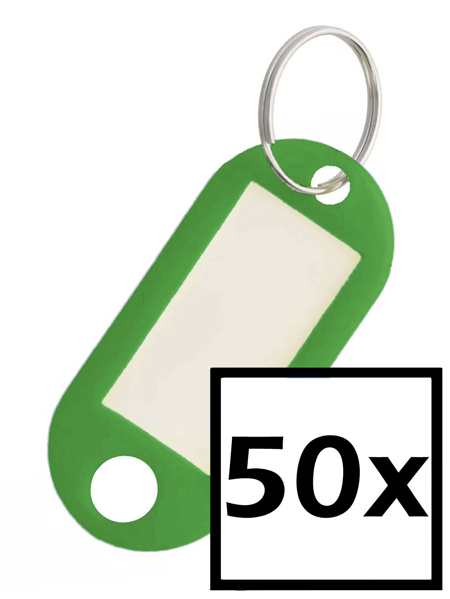 NoXx Sleutelhanger Sleutellabel Bagage Label Sleutel Naamlabel - Groen - 50x
