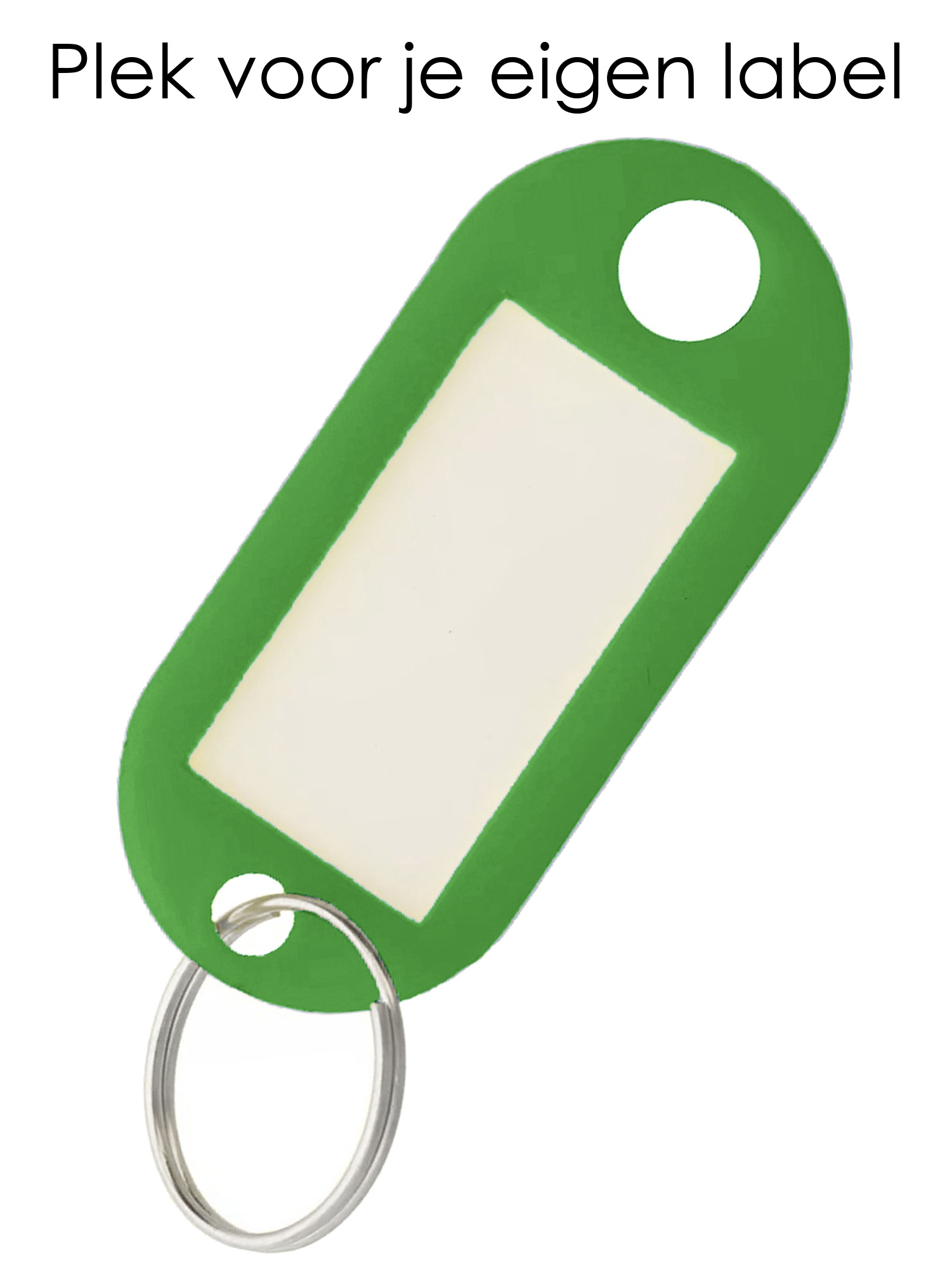 NoXx Sleutelhanger Sleutellabel Bagage Label Sleutel Naamlabel - Groen - 50x