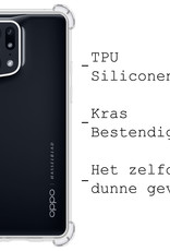 BASEY. Hoes Geschikt voor OPPO Find X5 Hoesje Shock Proof Case Hoes Siliconen - Hoesje Geschikt voor OPPO X5 Hoes Cover Shockproof - Transparant