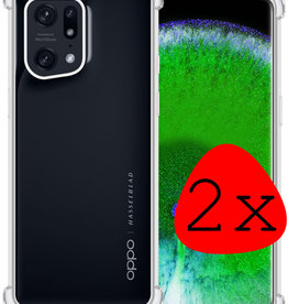 BASEY. BASEY. OPPO Find X5 Hoesje Shockproof - Transparant - 2 PACK