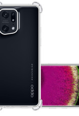 NoXx Hoes Geschikt voor OPPO Find X5 Hoesje Siliconen Cover Shock Proof Back Case Shockproof Hoes - Transparant