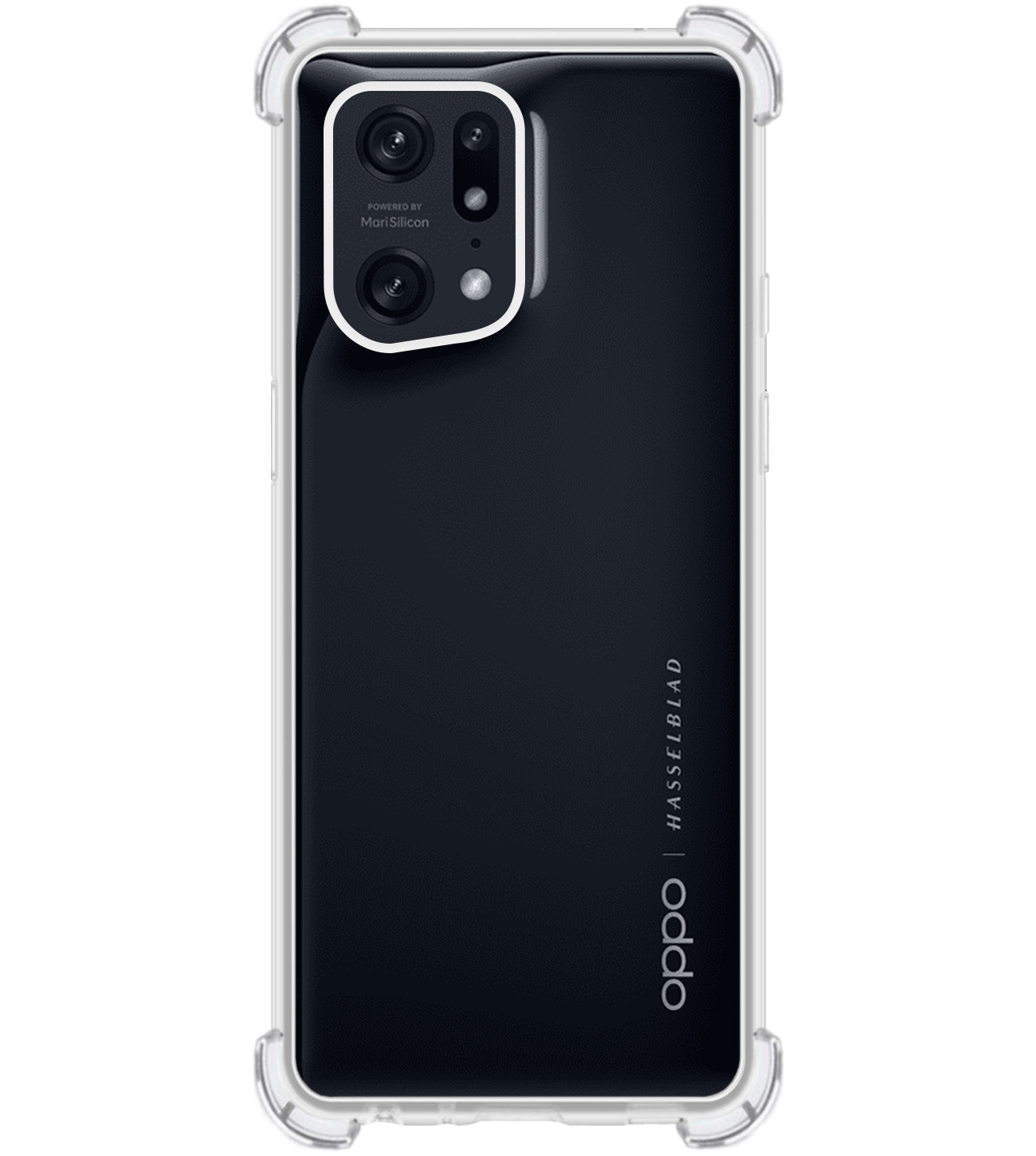 NoXx OPPO Find X5 Hoesje Cover Shock Proof Case Hoes - Transparant