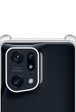 NoXx Hoes Geschikt voor OPPO Find X5 Hoesje Siliconen Cover Shock Proof Back Case Shockproof Hoes - Transparant