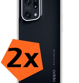 Nomfy Nomfy OPPO Find X5 Hoesje Shockproof - Transparant - 2 PACK