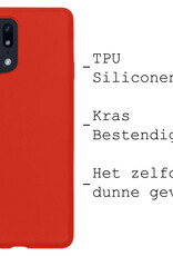 BASEY. Hoes Geschikt voor OPPO Find X5 Hoesje Siliconen Back Cover Case - Hoesje Geschikt voor OPPO X5 Hoes Cover Hoesje - Rood