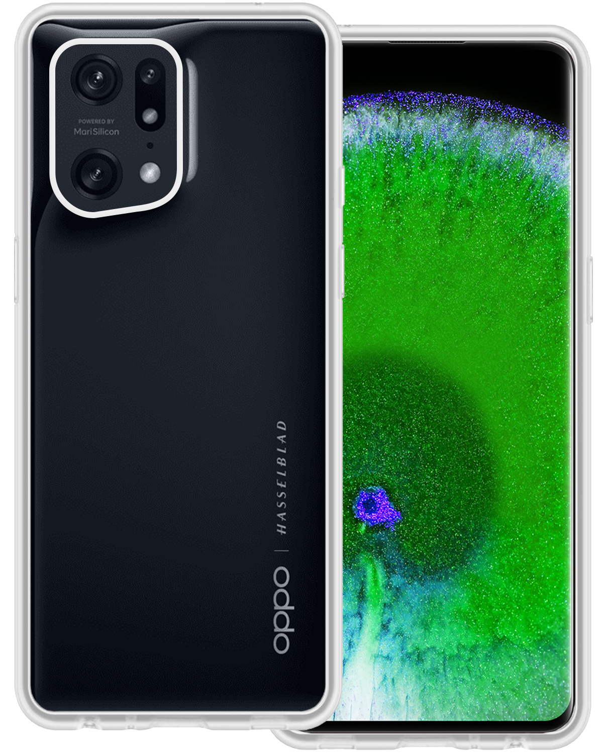 BASEY. Hoes Geschikt voor OPPO Find X5 Hoesje Siliconen Back Cover Case - Hoesje Geschikt voor OPPO X5 Hoes Cover Hoesje - Transparant