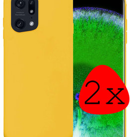 BASEY. BASEY. OPPO Find X5 Hoesje Siliconen - Geel - 2 PACK