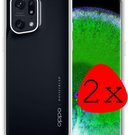 BASEY. BASEY. OPPO Find X5 Hoesje Siliconen - Transparant - 2 PACK