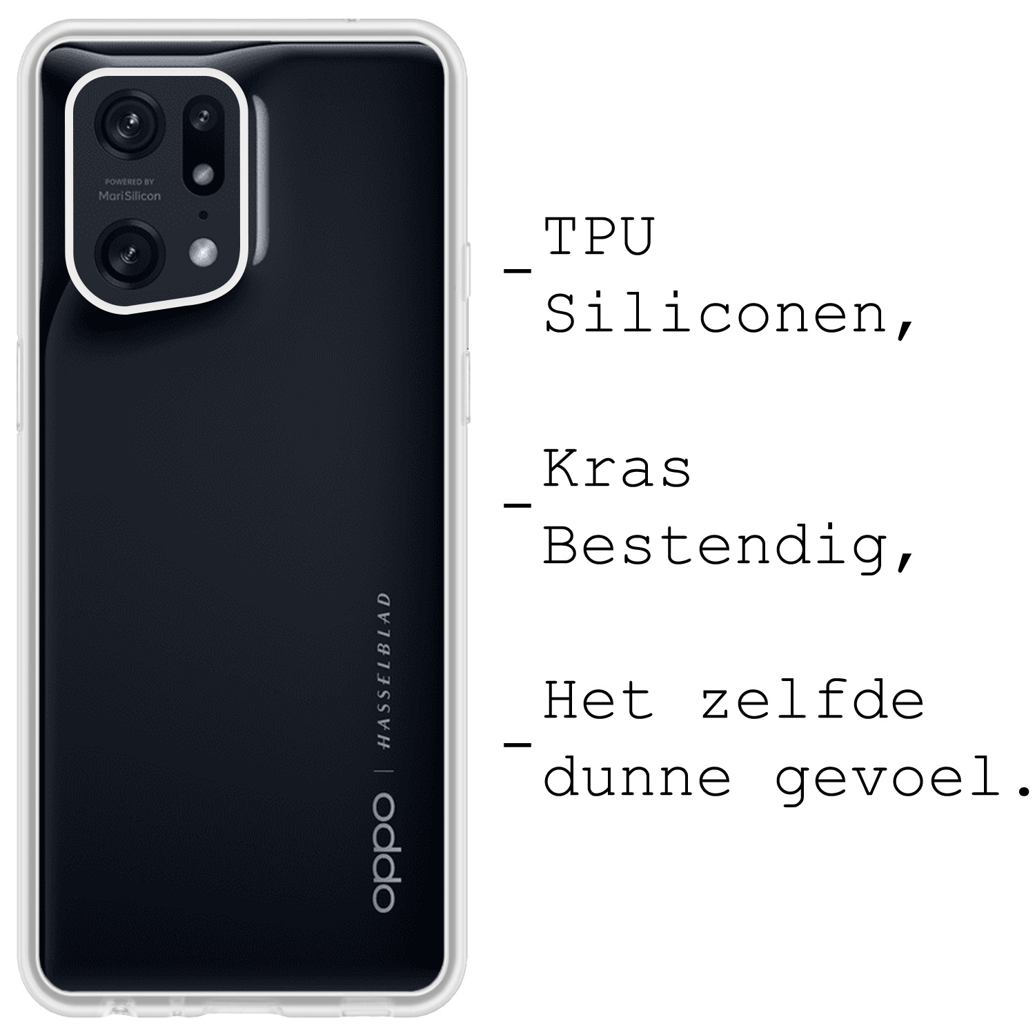 BASEY. Hoes Geschikt voor OPPO Find X5 Hoesje Siliconen Back Cover Case - Hoesje Geschikt voor OPPO X5 Hoes Cover Hoesje - Rood - 2 Stuks