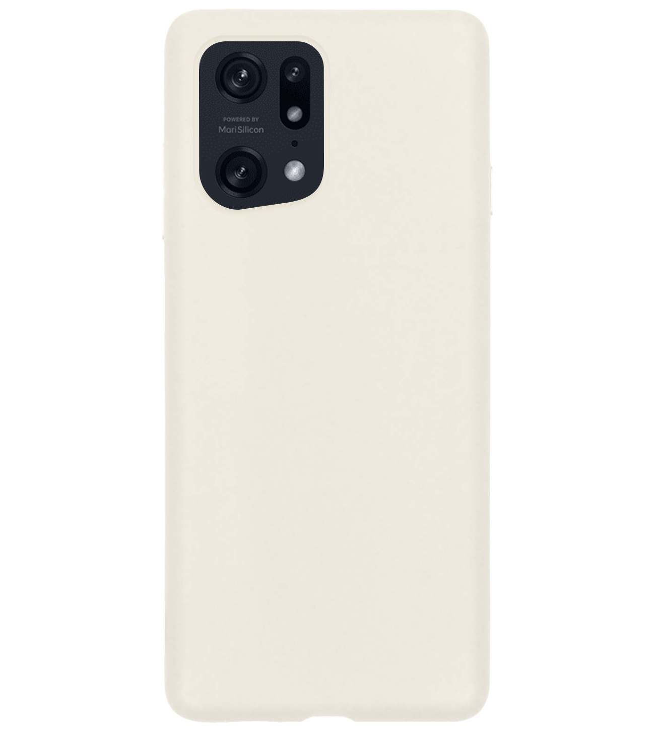BASEY. Hoes Geschikt voor OPPO Find X5 Hoesje Siliconen Back Cover Case - Hoesje Geschikt voor OPPO X5 Hoes Cover Hoesje - Wit - 2 Stuks