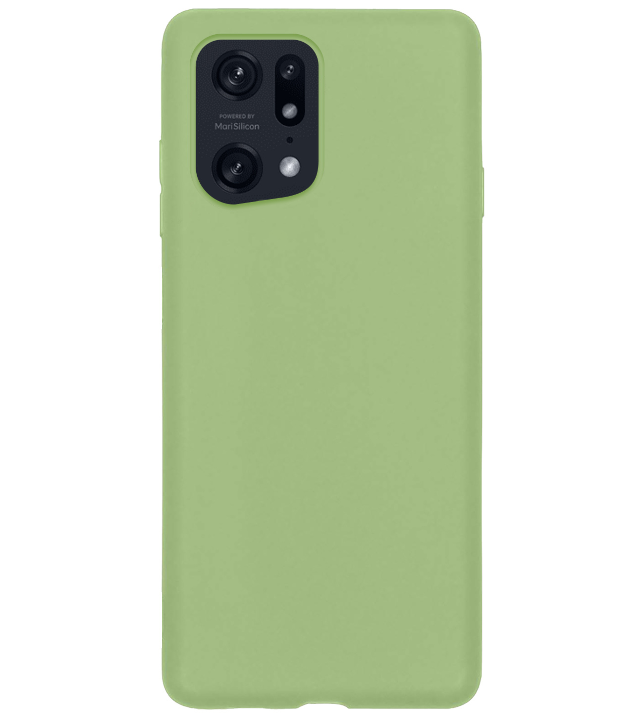 NoXx Hoes Geschikt voor OPPO Find X5 Hoesje Cover Siliconen Back Case Hoes - Groen