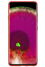 NoXx Hoes Geschikt voor OPPO Find X5 Hoesje Cover Siliconen Back Case Hoes - Rood