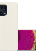 NoXx Hoes Geschikt voor OPPO Find X5 Hoesje Cover Siliconen Back Case Hoes - Wit