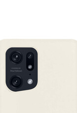 NoXx Hoes Geschikt voor OPPO Find X5 Hoesje Cover Siliconen Back Case Hoes - Wit