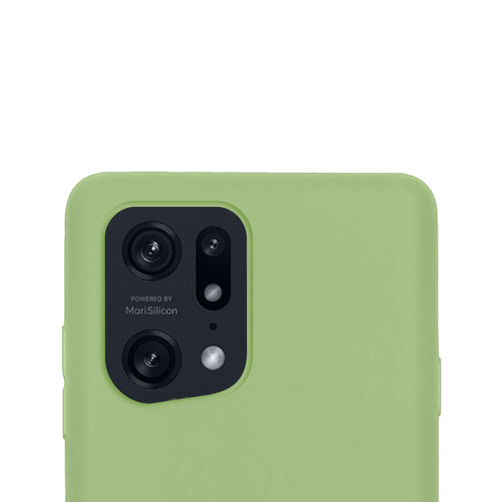 NoXx Hoes Geschikt voor OPPO Find X5 Hoesje Cover Siliconen Back Case Hoes - Groen - 2x