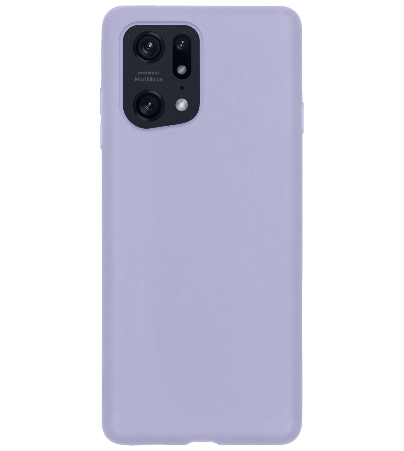 NoXx Hoes Geschikt voor OPPO Find X5 Hoesje Cover Siliconen Back Case Hoes - Lila - 2x