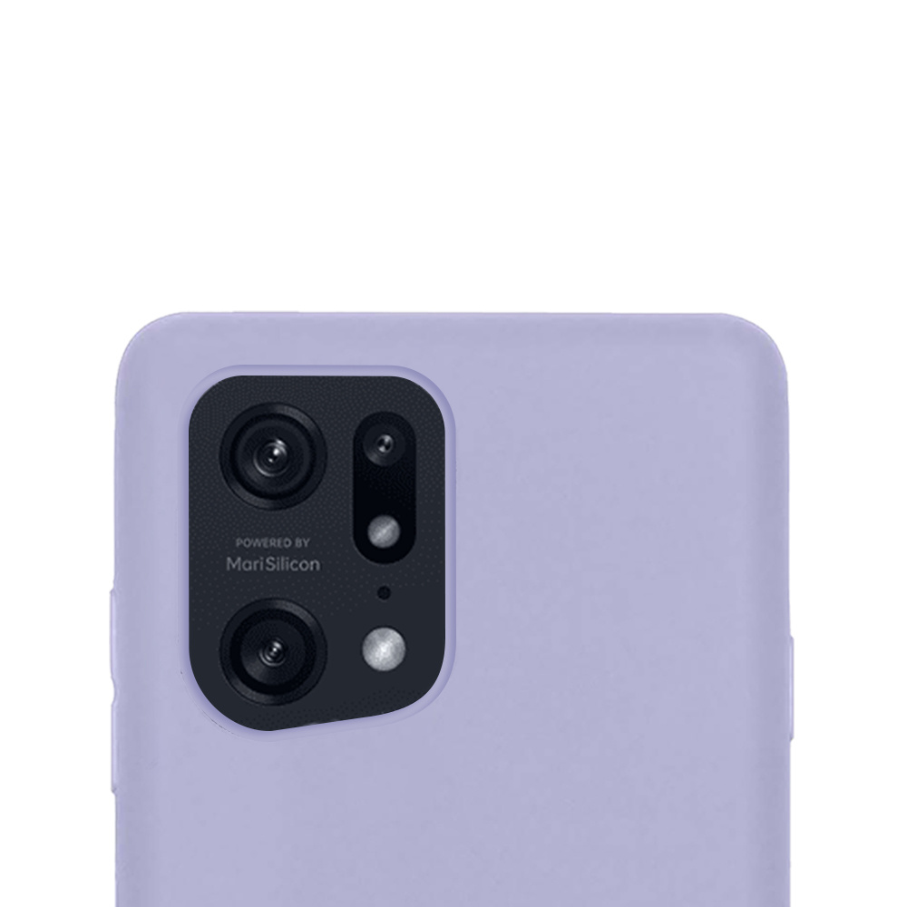 NoXx Hoes Geschikt voor OPPO Find X5 Hoesje Cover Siliconen Back Case Hoes - Lila - 2x