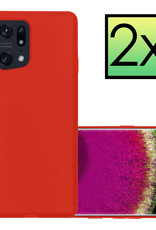 NoXx Hoes Geschikt voor OPPO Find X5 Hoesje Cover Siliconen Back Case Hoes - Transparant - 2x