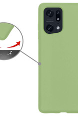 Nomfy Hoesje Geschikt voor OPPO Find X5 Hoesje Siliconen Cover Case - Hoes Geschikt voor OPPO X5 Hoes Back Case - Groen