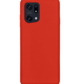 Nomfy Nomfy OPPO Find X5 Hoesje Siliconen - Rood