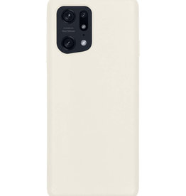Nomfy Nomfy OPPO Find X5 Hoesje Siliconen - Wit