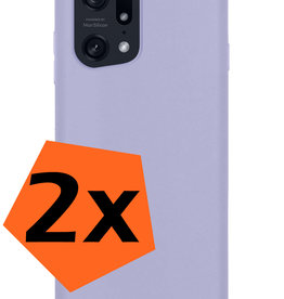 Nomfy Nomfy OPPO Find X5 Hoesje Siliconen - Lila - 2 PACK