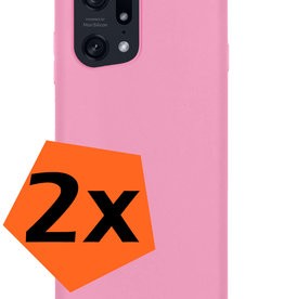 Nomfy Nomfy OPPO Find X5 Hoesje Siliconen - Lichtroze - 2 PACK