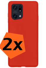 Nomfy Hoesje Geschikt voor OPPO Find X5 Hoesje Siliconen Cover Case - Hoes Geschikt voor OPPO X5 Hoes Back Case - 2-PACK - Transparant