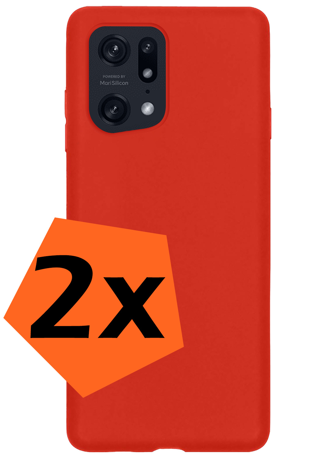 Nomfy Hoesje Geschikt voor OPPO Find X5 Hoesje Siliconen Cover Case - Hoes Geschikt voor OPPO X5 Hoes Back Case - 2-PACK - Transparant