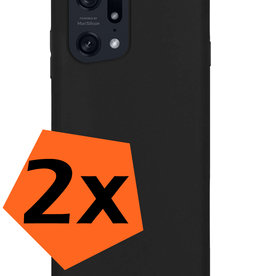Nomfy Nomfy OPPO Find X5 Hoesje Siliconen - Zwart - 2 PACK
