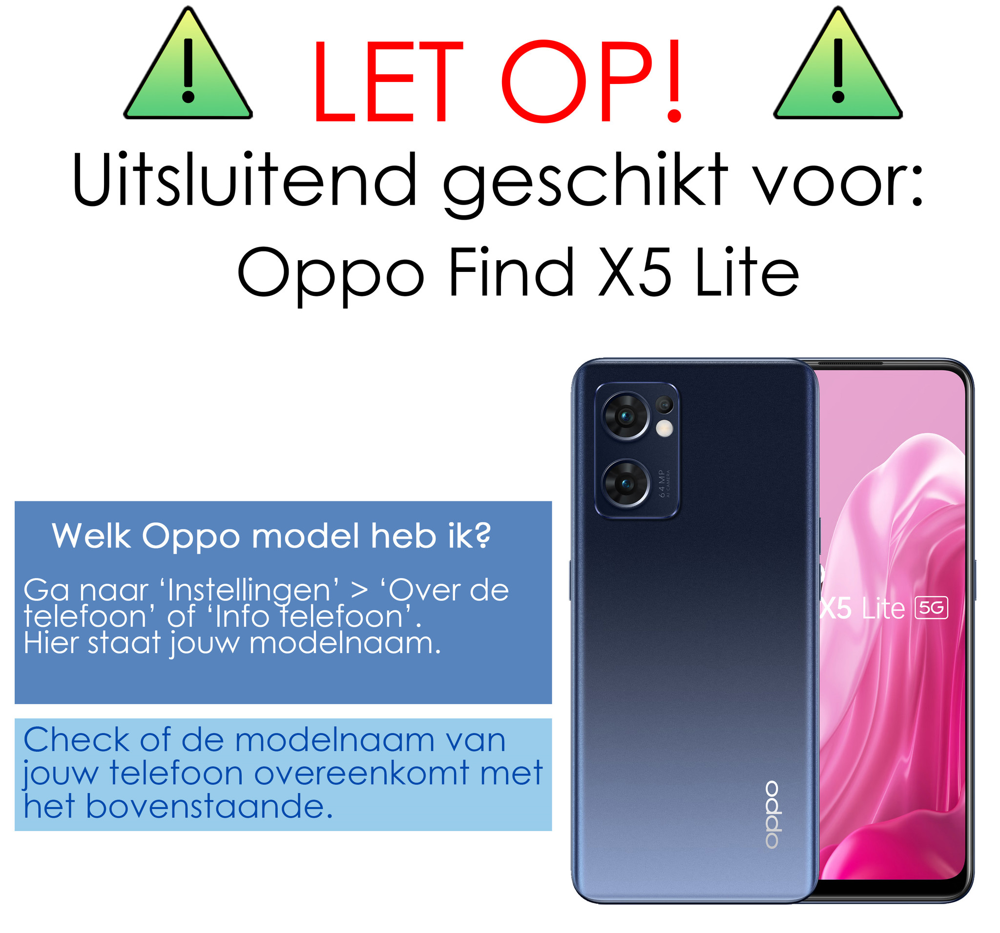 NoXx OPPO Find X5 Lite Hoesje Cover Shock Proof Case Hoes - Transparant