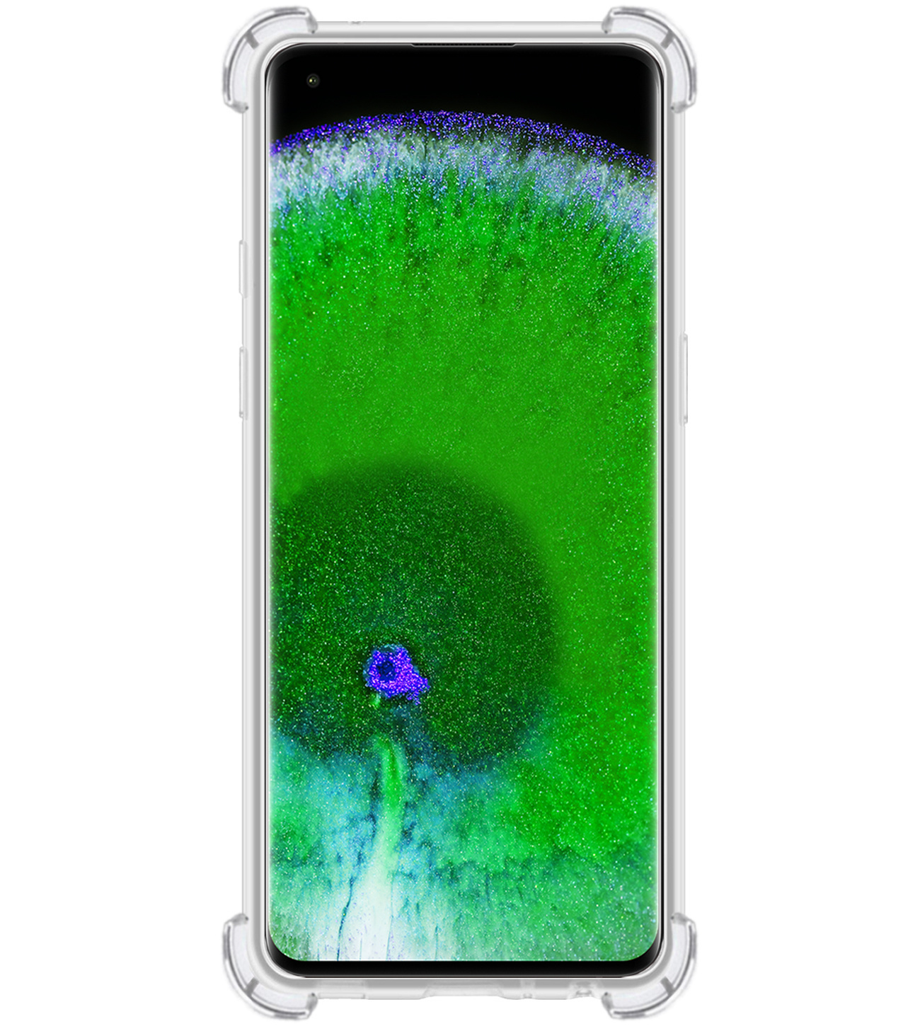 BASEY. Hoes Geschikt voor OPPO Find X5 Hoesje Shock Proof Case Hoes Siliconen Met 2x Screenprotector - Hoesje Geschikt voor OPPO X5 Hoes Cover Shockproof - Transparant