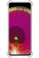 NoXx Hoes Geschikt voor OPPO Find X5 Hoesje Siliconen Cover Shock Proof Back Case Shockproof Hoes Met 2x Screenprotector - Transparant