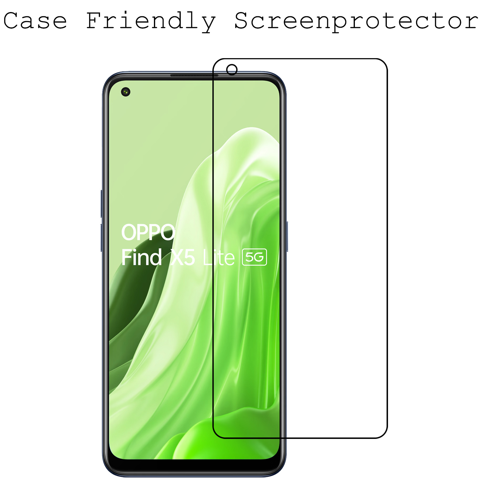 BASEY. Screenprotector Geschikt voor OPPO Find X5 Lite Screenprotector Tempered Glass - Screenprotector Geschikt voor OPPO X5 Lite Beschermglas Screen Protector Glas - 2 Stuks