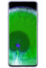 BASEY. Hoes Geschikt voor OPPO Find X5 Hoesje Siliconen Back Cover Case Met Screenprotector - Hoesje Geschikt voor OPPO X5 Hoes Cover Hoesje - Lila