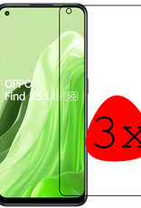 BASEY. Screenprotector Geschikt voor OPPO Find X5 Lite Screenprotector Tempered Glass - Screenprotector Geschikt voor OPPO X5 Lite Beschermglas Screen Protector Glas - 3 Stuks
