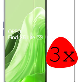 BASEY. OPPO Find X5 Lite Screenprotector Glas - 3 PACK