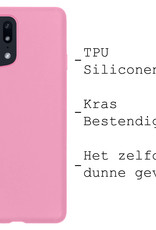 BASEY. Hoes Geschikt voor OPPO Find X5 Hoesje Siliconen Back Cover Case Met Screenprotector - Hoesje Geschikt voor OPPO X5 Hoes Cover Hoesje - Lichtroze