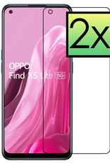 NoXx Screenprotector Geschikt voor OPPO Find X5 Lite Screenprotector Tempered Glass Gehard Glas Beschermglas - 2x
