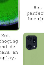 BASEY. Hoes Geschikt voor OPPO Find X5 Hoesje Siliconen Back Cover Case Met 2x Screenprotector - Hoesje Geschikt voor OPPO X5 Hoes Cover Hoesje - Groen