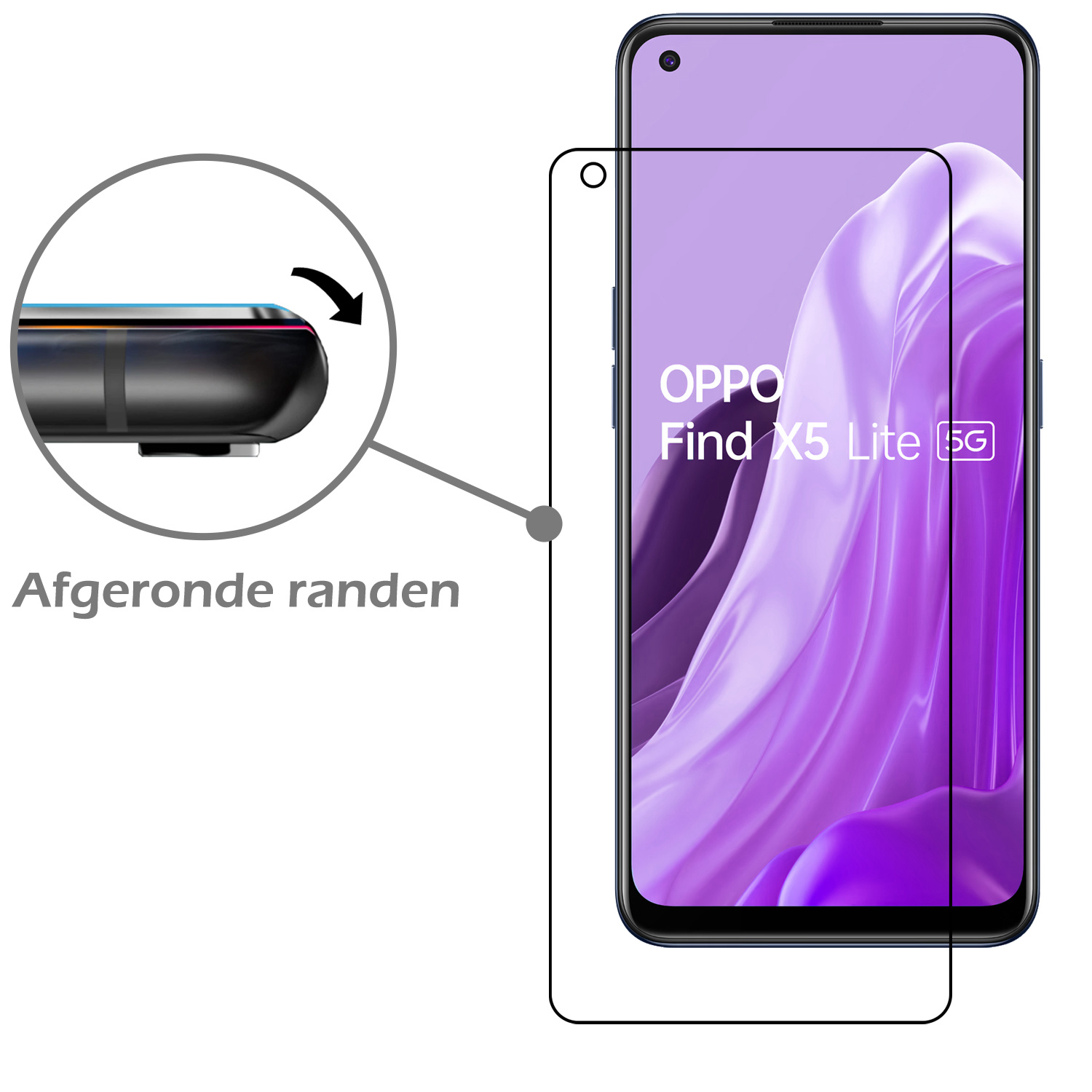 Nomfy Screenprotector Geschikt voor OPPO Find X5 Lite Screenprotector Bescherm Glas Tempered Glass - Screenprotector Geschikt voor OPPO X5 Lite Screen Protector