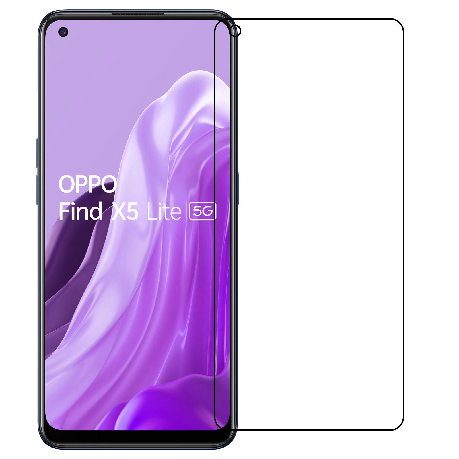 Nomfy Screenprotector Geschikt voor OPPO Find X5 Lite Screenprotector Bescherm Glas Tempered Glass - Screenprotector Geschikt voor OPPO X5 Lite Screen Protector