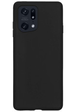Hoes Geschikt voor OPPO Find X5 Hoesje Siliconen Back Cover Case Met 2x Screenprotector - Hoesje Geschikt voor OPPO X5 Hoes Cover Hoesje - Zwart