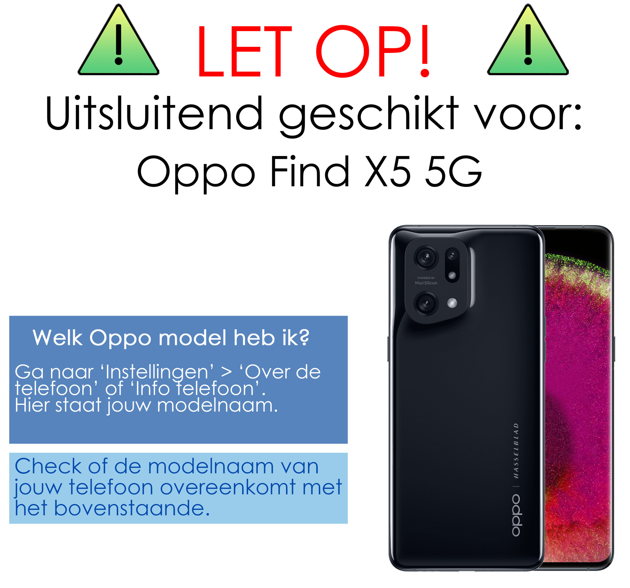 Hoes Geschikt voor OPPO Find X5 Hoesje Cover Siliconen Back Case Hoes Met Screenprotector - Transparant